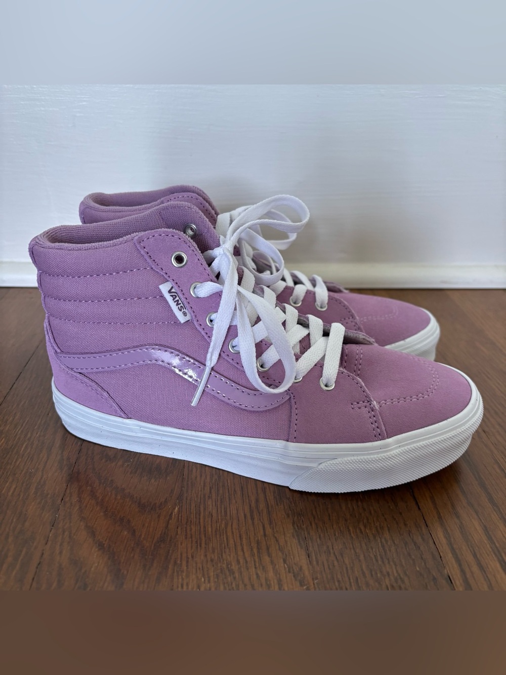 Vans Filmore Hi Sneakers in Lavender with White Sole